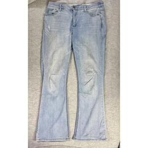 democracy ab solution bootcut jeans light wash distressed flare denim